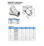 SS316 Y-Strainer, 800 WOG,Threaded - Image 4
